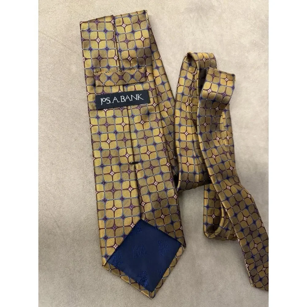 Jos A Bank Multicolored 100% Silk Tie